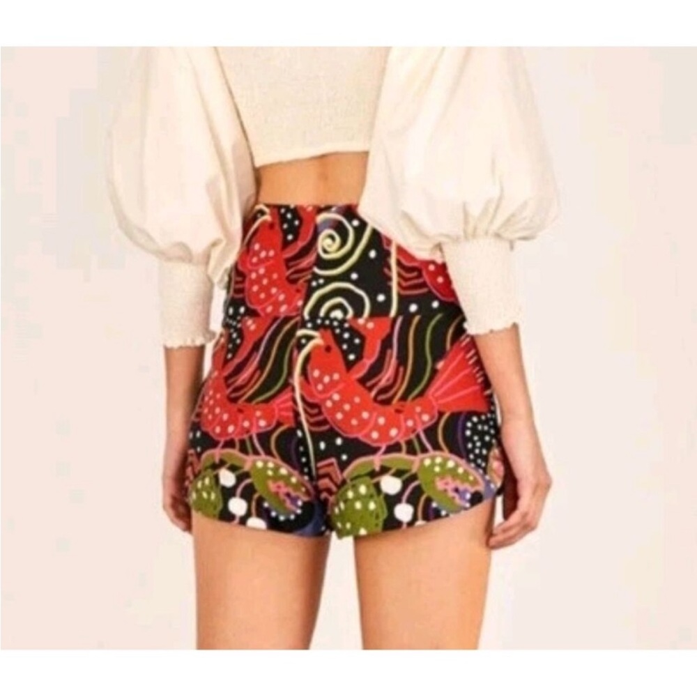 Farm Rio Multicolor High Waist Women's Shorts NWT size M - Picture 2 of 7